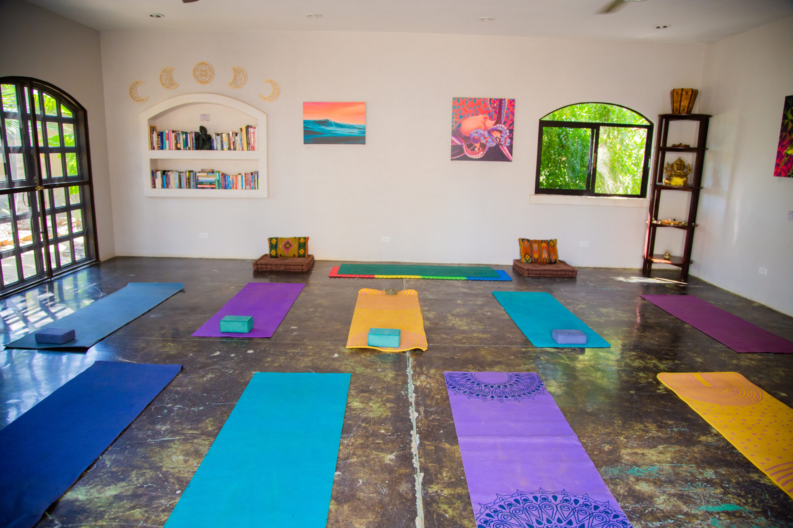 Yoga Room with Mats and Smart TV